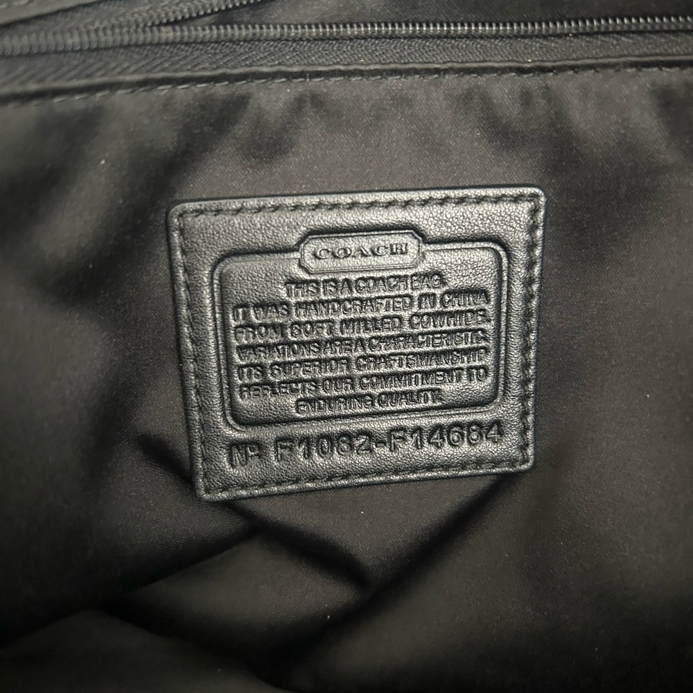 Coach Black Leather Business Tote - Picture 9 of 10
